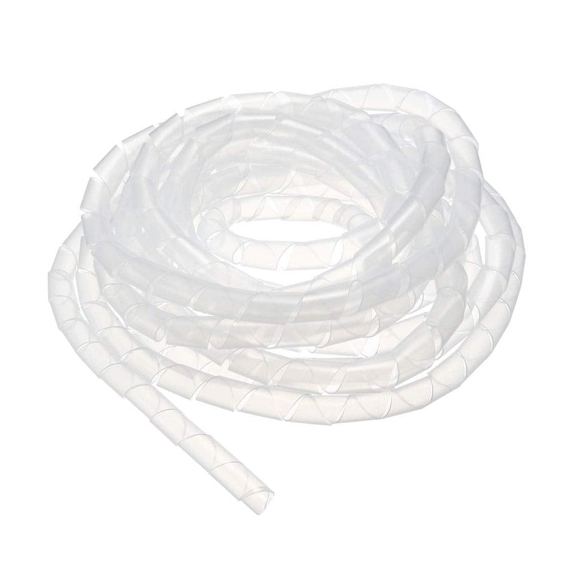  [AUSTRALIA] - uxcell 10mm Flexible Spiral Tube Cable Wire Wrap Computer Manage Cord 8M Length Transparent 8mmx10mmx8000mm