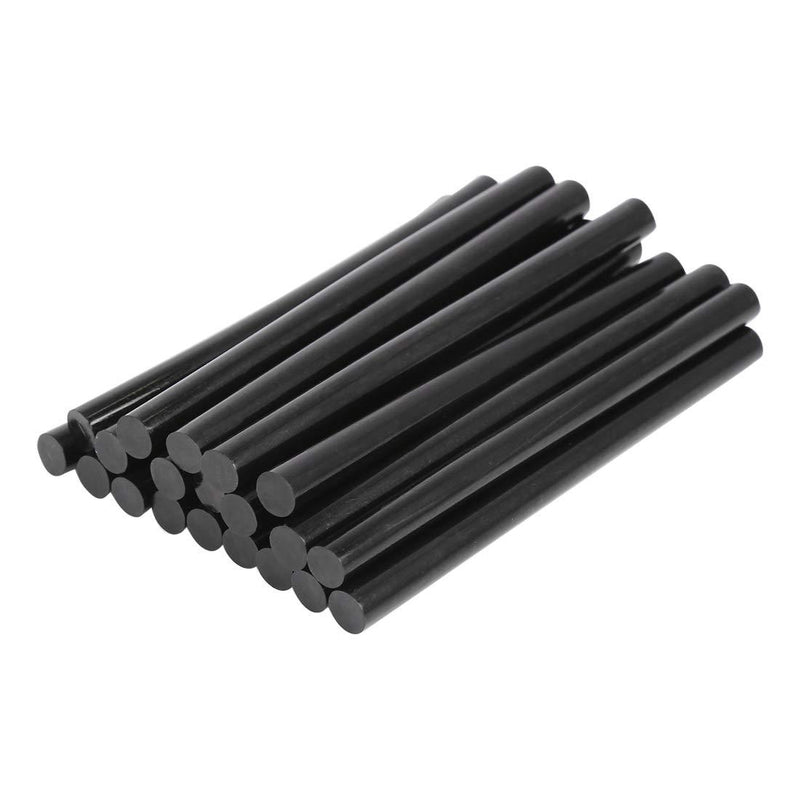  [AUSTRALIA] - X AUTOHAUX 20 Pcs 7mm X 100mm Hot Glue Sticks Auto Body Paintless Dent Removal Repair Black for Car