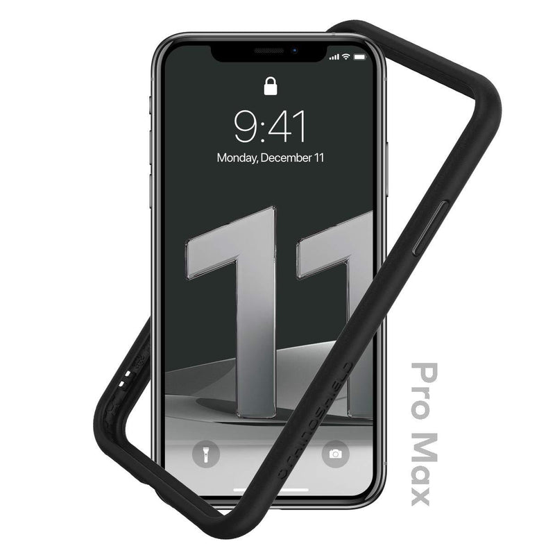  [AUSTRALIA] - RhinoShield Bumper Case Compatible with [iPhone 11 Pro Max] | CrashGuard NX - Shock Absorbent Slim Design Protective Cover 3.5M / 11ft Drop Protection - Black iPhone 11 Pro Max - Black