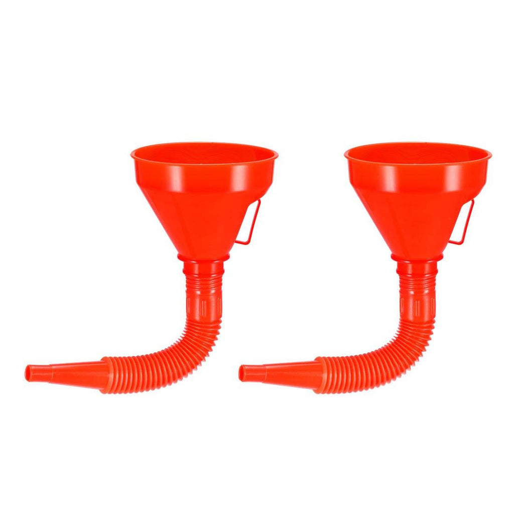  [AUSTRALIA] - uxcell Filter Funnel 5 Inch Plastic Feul Funnel with Tube for Car Petrol Engine Oil Water Fuel Gasoline and Other Liquids 2pcs