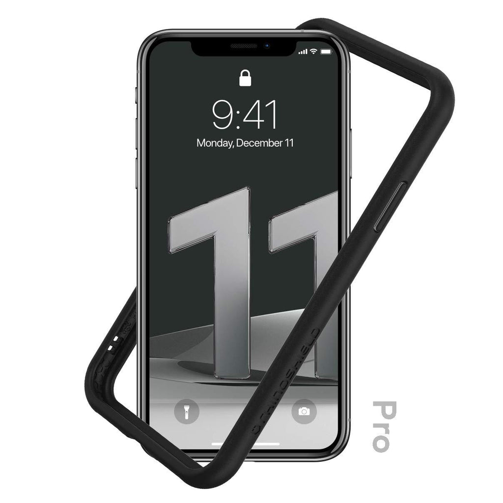  [AUSTRALIA] - RhinoShield Bumper Case Compatible with [iPhone 11 Pro] | CrashGuard NX - Shock Absorbent Slim Design Protective Cover 3.5M / 11ft Drop Protection - Black iPhone 11 Pro - Black