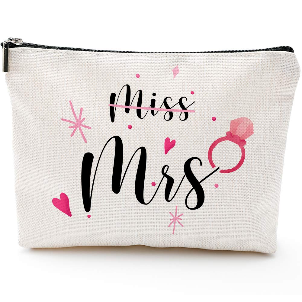 Miss to Mrs, Bridal Shower Gifts,Engagement Gifts Future Bride Gift, Future Mrs Gifts, Wedding Gift-Cosmetic Bag Gifts,Makeup Bag Gifts - LeoForward Australia