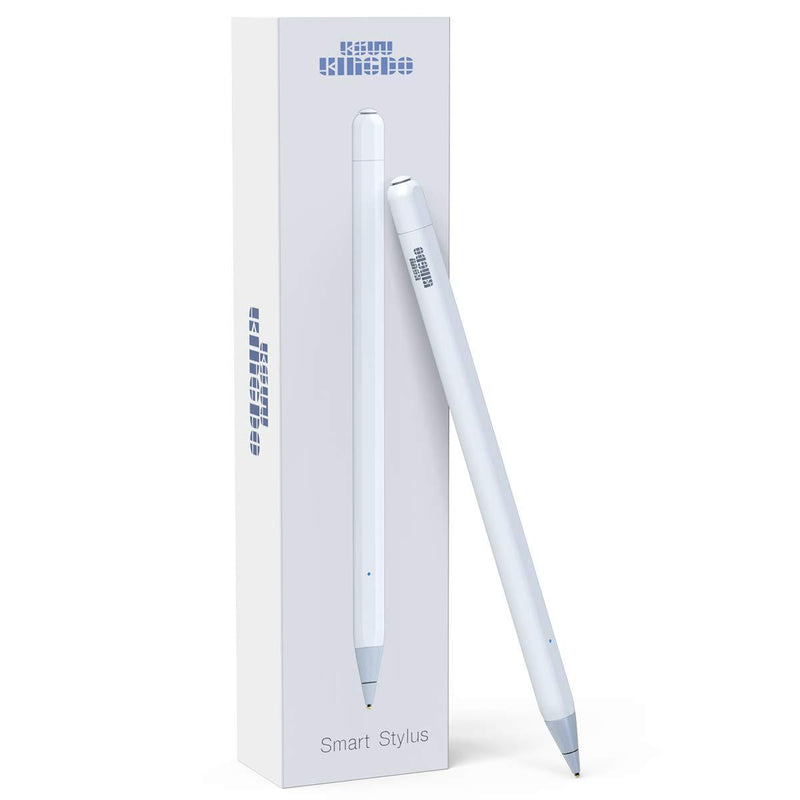 iPad Stylus, Stylus for iPhone, KSW KINGDO Rechargeable Stylus Pen for iPhone and iPad/iPad Pro. 1.4mm Fine Tip for Drawing and Writing (White) White - LeoForward Australia