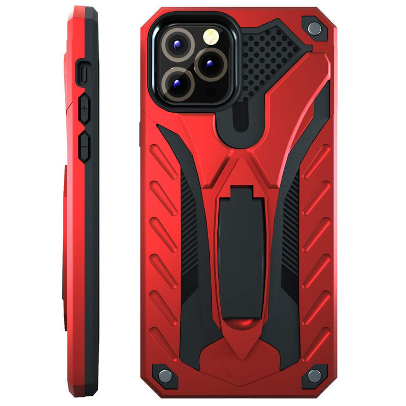  [AUSTRALIA] - Kitoo Designed for iPhone 11 Pro Case with Kickstand, Military Grade 12ft. Drop Tested - Red Red -11-Pro