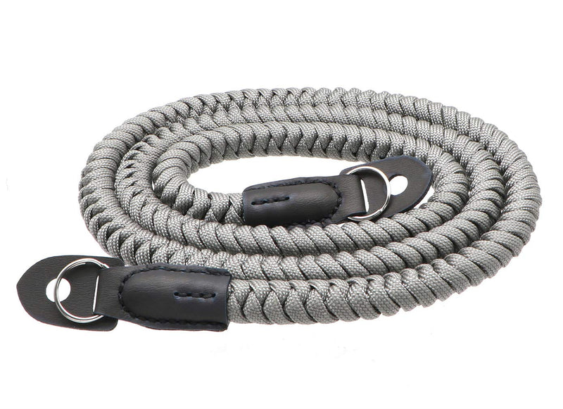  [AUSTRALIA] - HITHUT Paracord Woven Camera Neck Shoulder Strap Belt Hand Made For Canon Nikon Sony Olympus Pentax Fujifilm Panasonic SLR DSLR Digital Mirrorless Cameras 42 inch Gray 105cm/42inch