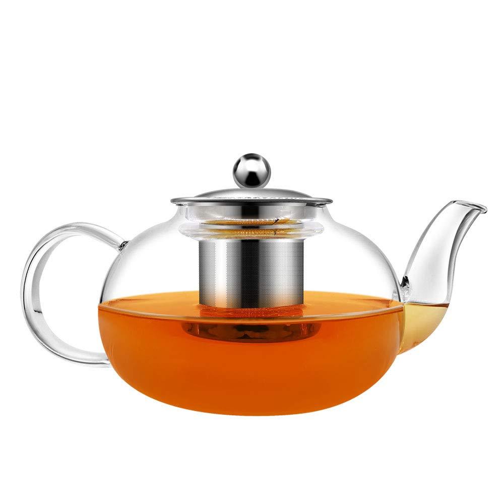  [AUSTRALIA] - CHuangQi 1000ml Glass Teapot with Loose Leaf Tea Infuser, Glass Tea Kettle, Stovetop Safe