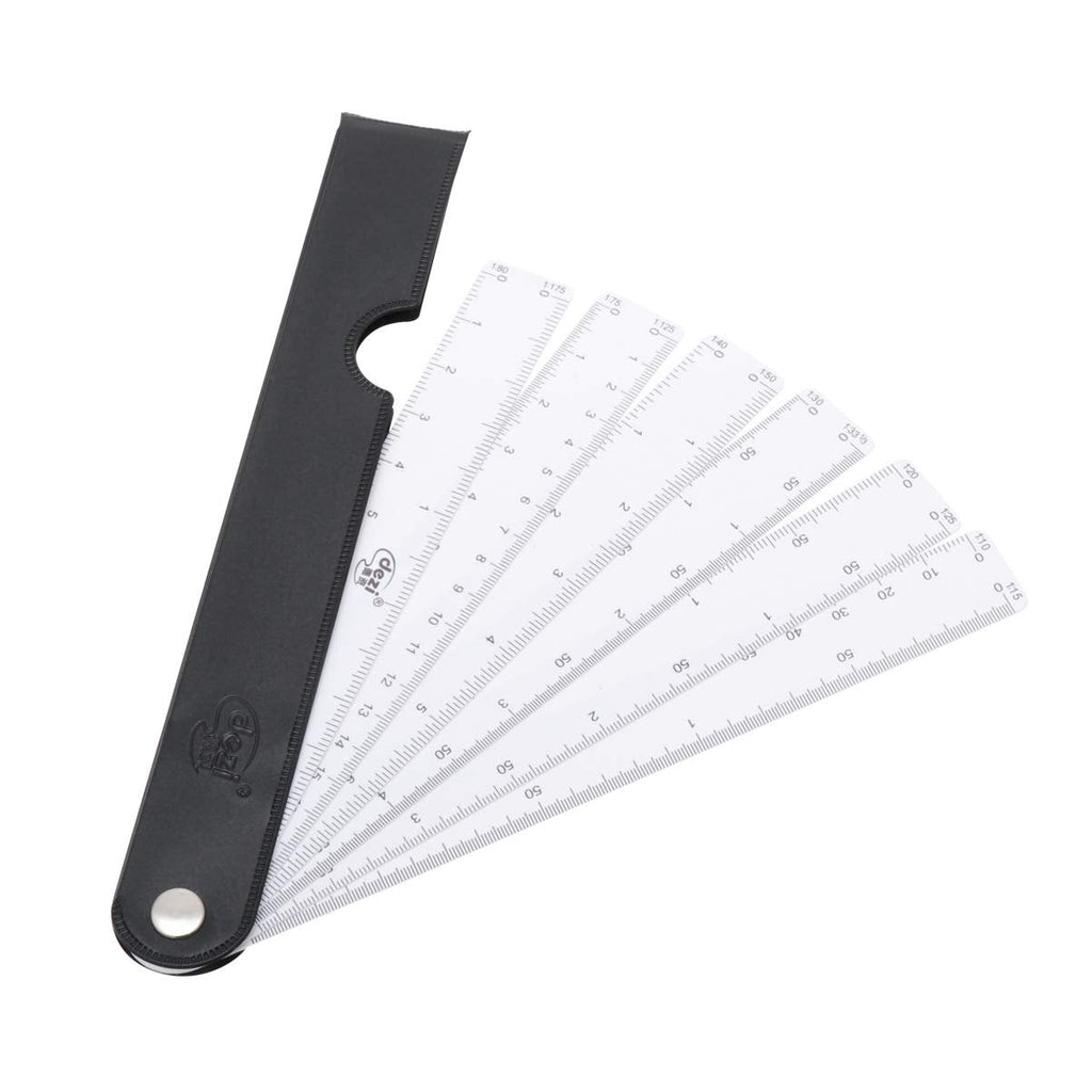  [AUSTRALIA] - NUOBESTY Plastic Scale Ruler Folding Architect Engineering Scale Ruler Multi Ratio Measure Rulers for Art Drawing Painting Supplies (White)