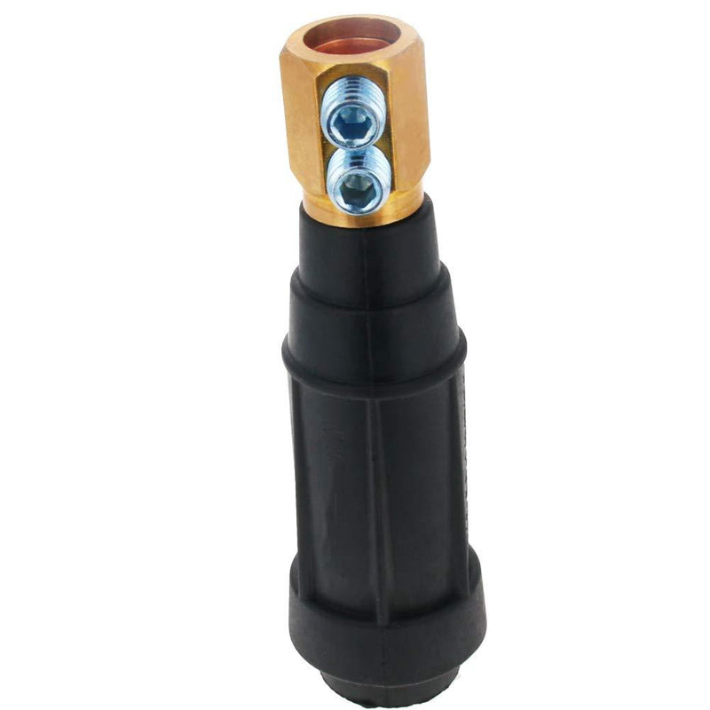  [AUSTRALIA] - Utoolmart DKJ-50 Welding Cable Connector Black Rubber Cover 200-315A Quick Connector Cable Joint Adapter for Welding Machine