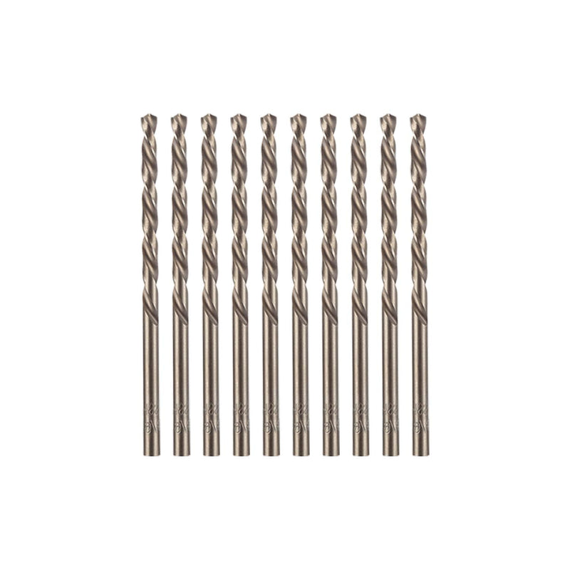  [AUSTRALIA] - amoolo 1/8" inch Cobalt Drill Bits(10Pcs), M35 HSS Metal Jobber Length Twist Drill Bit Set for Hard Metal, Stainless Steel 1/8 in (10pcs)