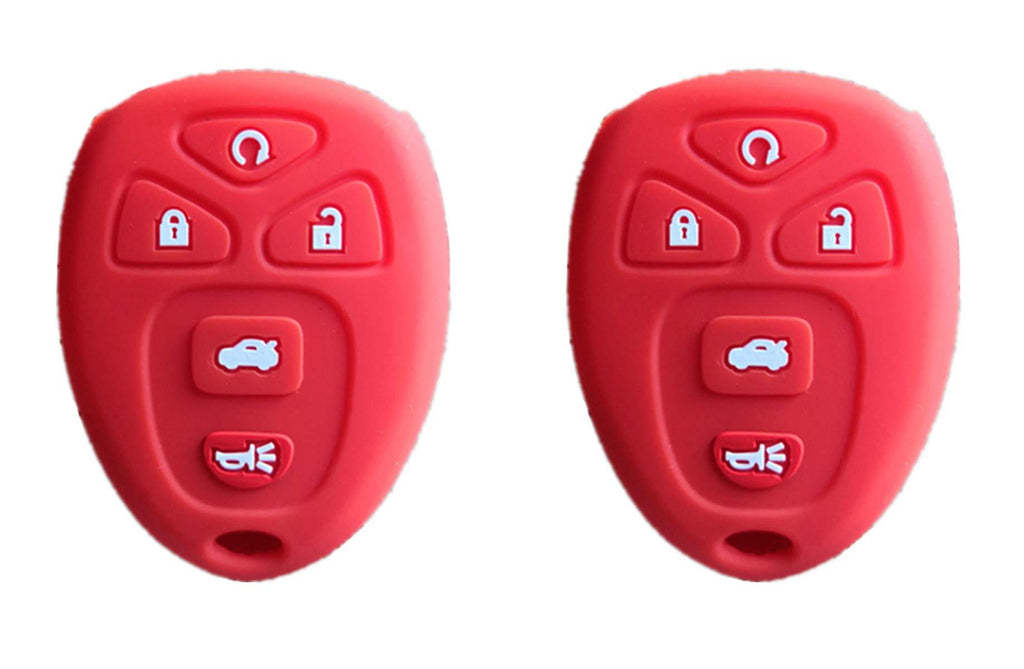  [AUSTRALIA] - KAWIHEN SiliconeProtector CoverFit for Buick Cadillac Chevrolet Chevy CMC Pontiac Saturn 5 Buttons key fob KOBGT04A 22733524 10305091 10305092 OUC60270 OUC60221 15913415 15857839