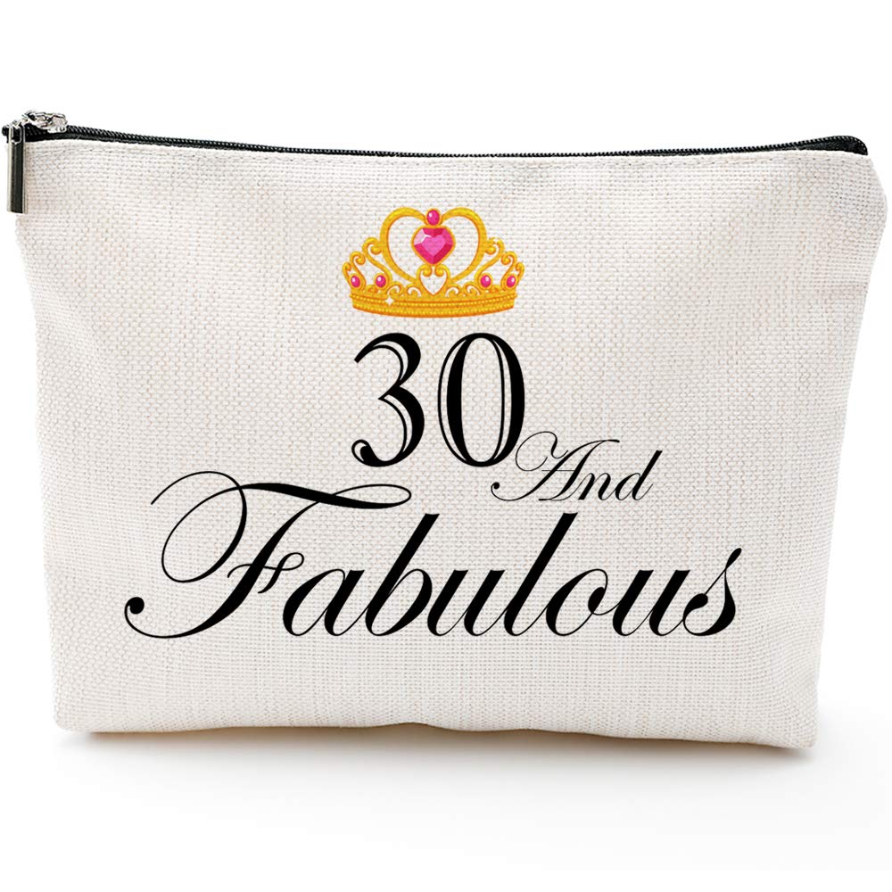 Fun 30th Birthday Gifts for Women-30 and Fabulous-Makeup Travel Case, Makeup Bag Gifts - LeoForward Australia