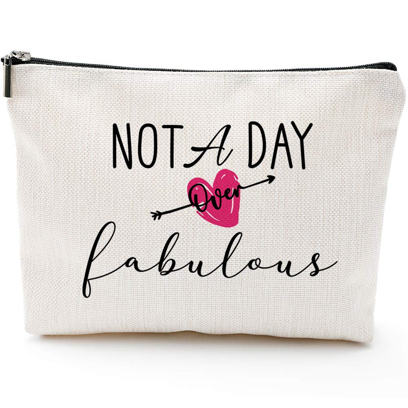 Fun Birthday Gifts for Women-Not a Day Over Fabulous-Makeup Travel Case, Makeup Bag GiftsBride Gifts,Wedding Gift Bags - LeoForward Australia