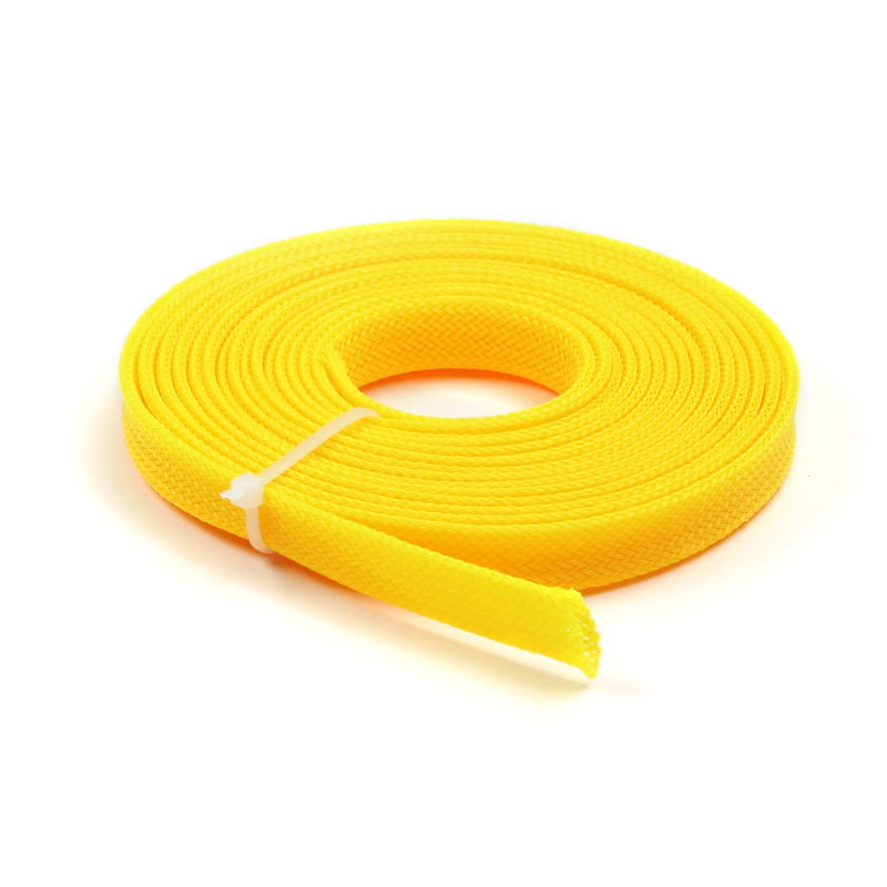  [AUSTRALIA] - Othmro PET Cable Wire Wrap Braided Expandable Sleeving Cable High Temperature Electrical Wire Sleeve 3mx10mm Yellow 1pcs