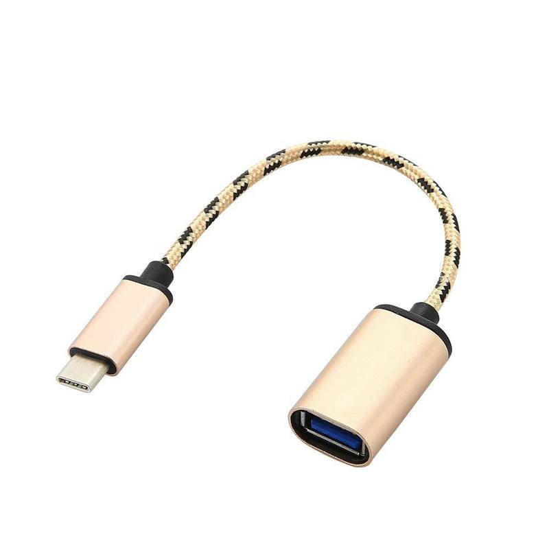  [AUSTRALIA] - USB C to USB 3.0 Adapter, Type C OTG Cable GOLDED Blue USB C Male to USB A Female Compatible for Nexus 5X 6P LG G5 HTC M10 Sansumg Xiaomi Huawei Andriod MacBook Pro 2017 (Golden) Golden