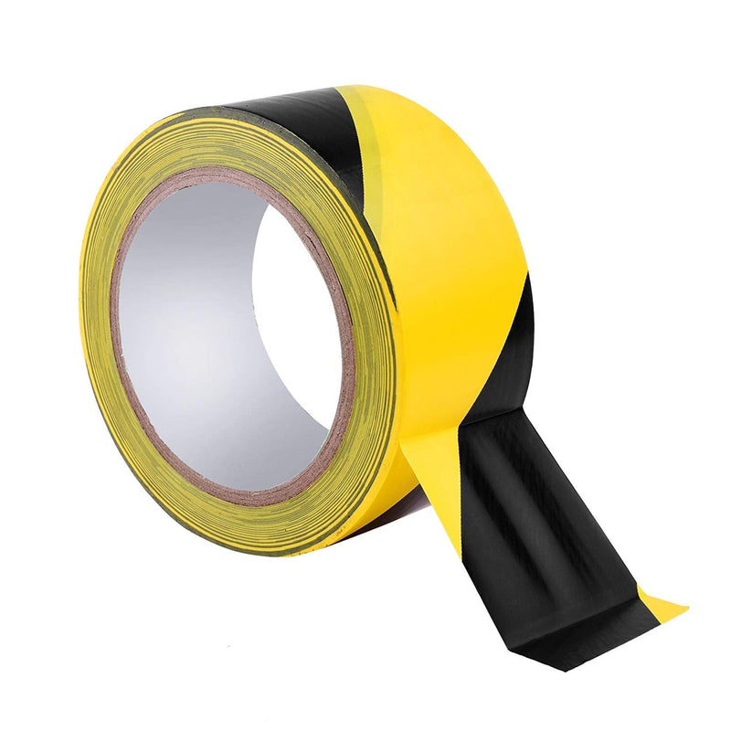  [AUSTRALIA] - AurGun Black & Yellow Hazard Safety Warning Stripe Tape, 2inch x 108Ft High Visibility Barricade Adhesive Tape for Floor, Walls, Pipes and Equipment Marking 2" x 36Yards Yellow & Black Safety Tape