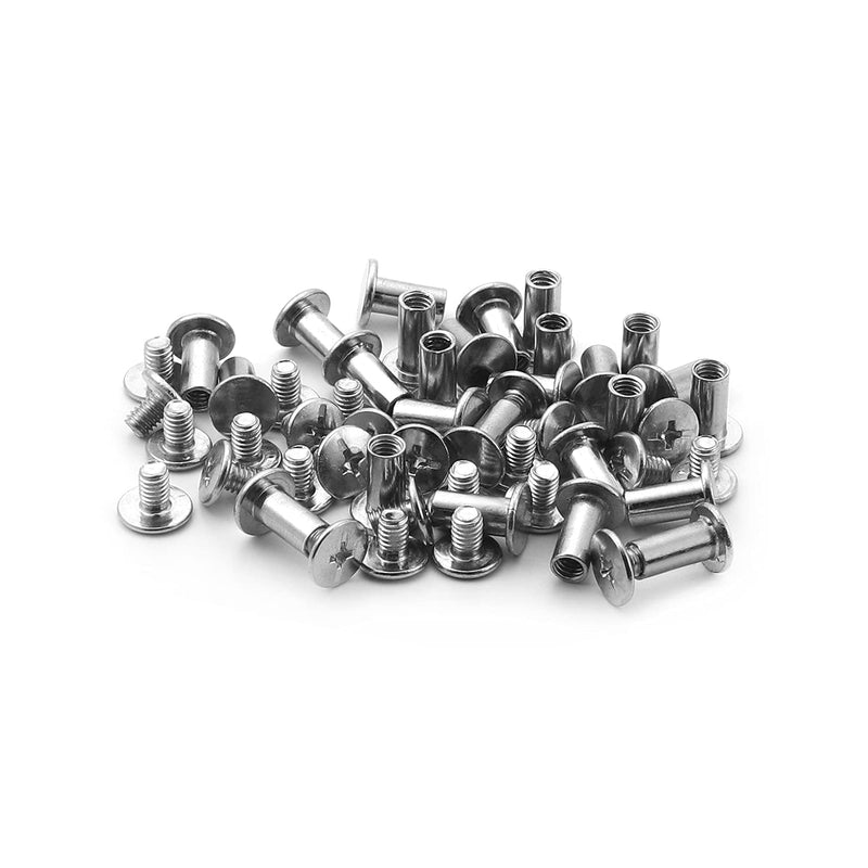  [AUSTRALIA] - MroMax M4,25PCS Butt Screw, Screw,Carbon Steel Screw Binding Screws Posts for Scrapbook Photo Albums Binding and Leather Saddles Purses Belt Repair 25PCS M4x10