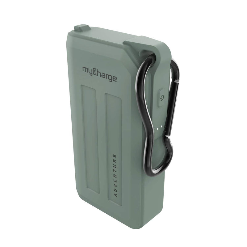  [AUSTRALIA] - myCharge Portable Charger Waterproof Power Bank Adventure 6700mAh Internal Battery Fast Charging Rugged Heavy Duty Outdoor USB Battery Pack External Backup for Apple iPhone, iPad, Android – Green D) 6700mAh - Green (36 Hrs Power)