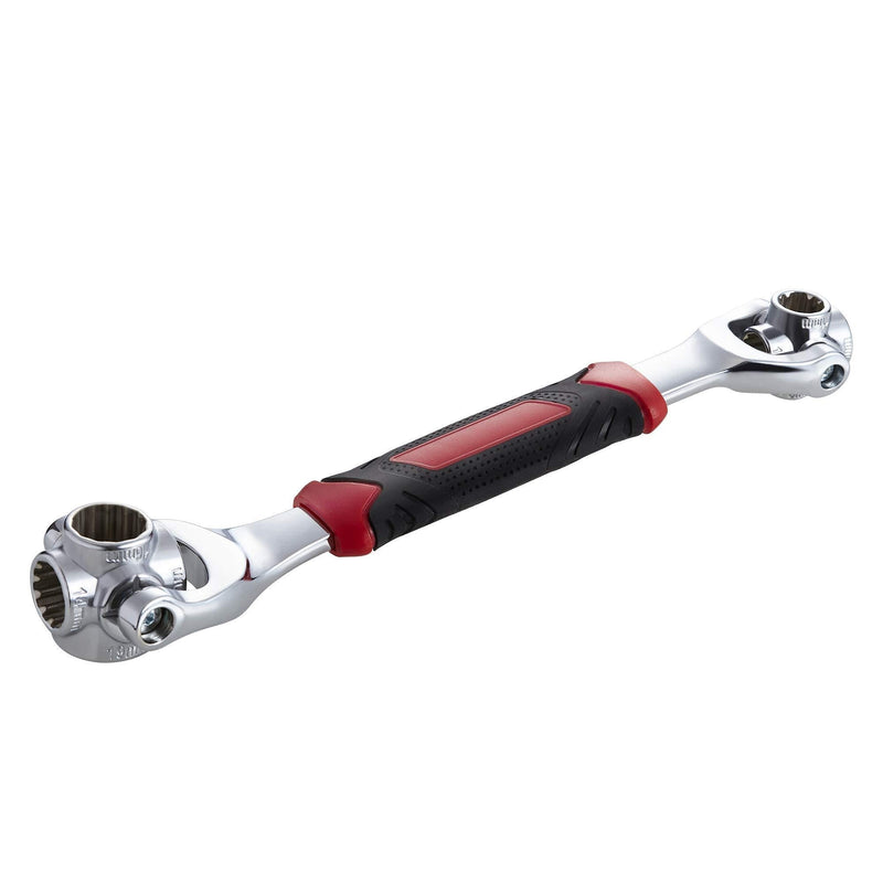  [AUSTRALIA] - Lichamp 48-in-1 Socket Wrench, Flexible Multi Functional Dog Bone with Rubber Handle, 360 Degree Rotating Head, Any Size Standard Spanner Tool for Home Auto Repair And More