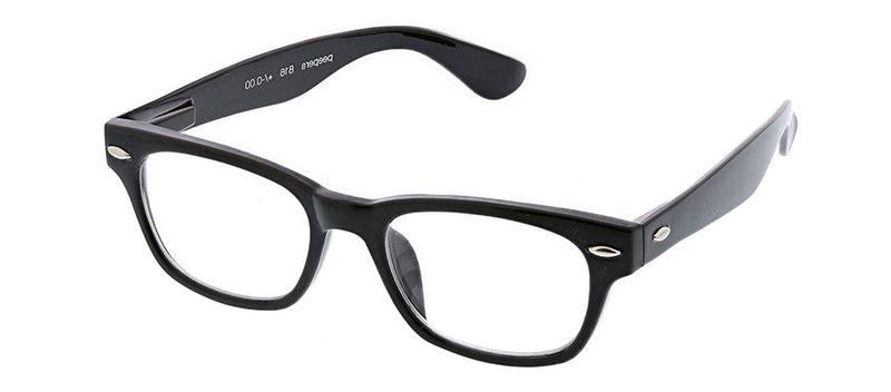  [AUSTRALIA] - peepers by peeperspecs Clark Square Reading Glasses Black - Blue Light Filtering Lenses 41 Millimeters 1 x