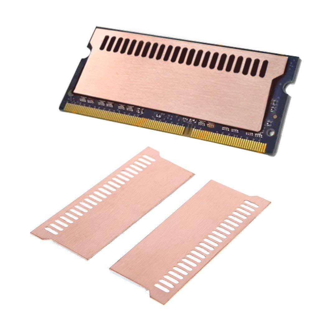 Easycargo Laptop Memory Heatsink Kit, Copper Heat Sink + Pre-Applied Thermal Conductive Adhesive Tape, Cooler Heatsink Pad for Cooling Laptop Notebook Memory RAM SODIMM DDR4 DDR3 - LeoForward Australia