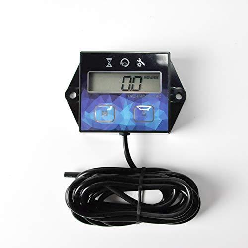  [AUSTRALIA] - Small Digital Engine Tachometer Hour Meter Gauge Track Oil Change Inductive Hour Meter for Boat Lawn Mower Motorcycle Outboard Snowmobile Chainsaws