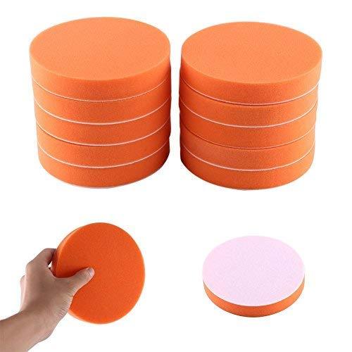  [AUSTRALIA] - Car Polishing Pads, 10Pcs 6"(150mm) Sponge Polishing Buffing Waxing Pad Kit Tool For Car Polisher Buffer Orange