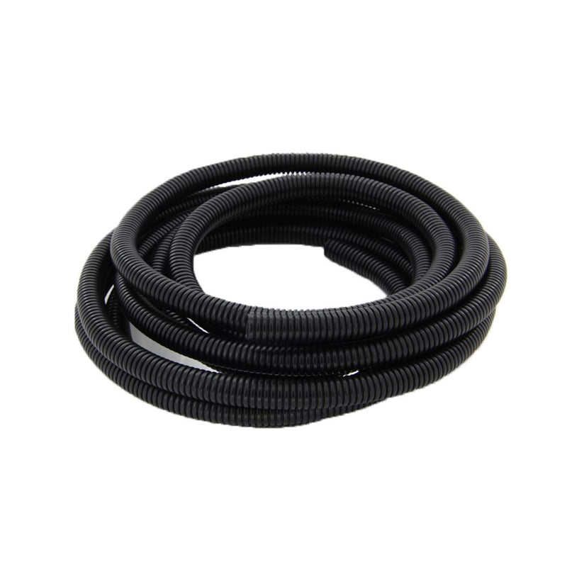 [AUSTRALIA] - Othmro 1Pcs Non-Split Wire Loom Tubing 29.53ft 2/5 Inch Corrugated Tube Flexible Polyethylene Hose Cover for Home Outdoor Automotive Marine Wire Harness Wrap Cover Sleeve Conduit-Black 25/64" - 29.52ft