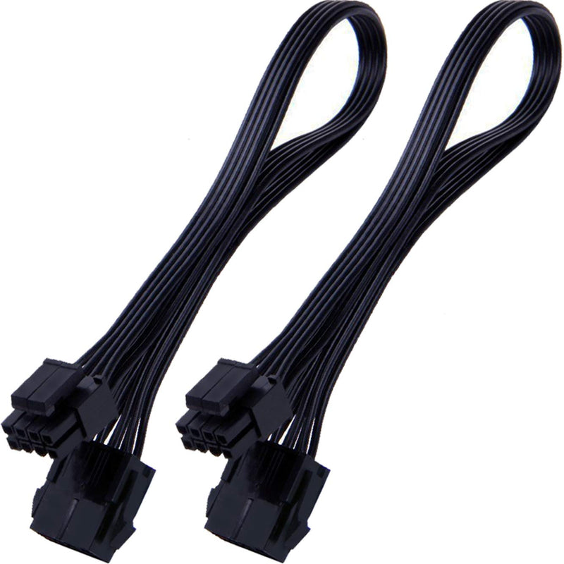  [AUSTRALIA] - CPU 8 Pin Power Extension Cable ATX CPU 8 Pin Female to 8(4+4) Pin Male EPS Extension Cable for Motherboard (Not PCI-e VGA) 12 Inches (2 Pack) TeamProfitcom