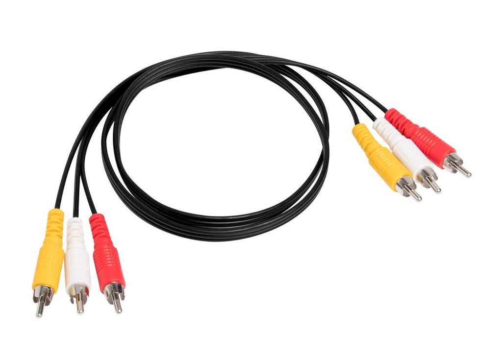 SatelliteSale 3-Male to 3-Male RCA Premium Audio Video Cable for Connecting Your VCR, DVD, HDTV and Other Home Theater Audio Video Equipment (3 Feet) 3 Feet - LeoForward Australia
