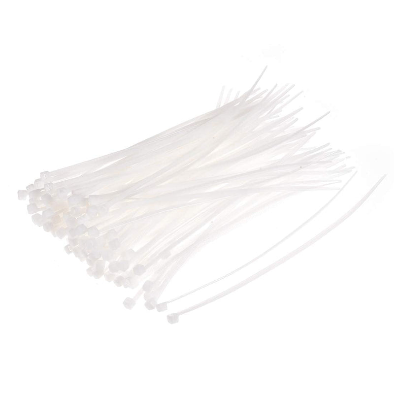  [AUSTRALIA] - uxcell 300pcs Cable Zip Ties 5 Inch x 0.07 Inch Self-Locking Nylon Tie Wraps White