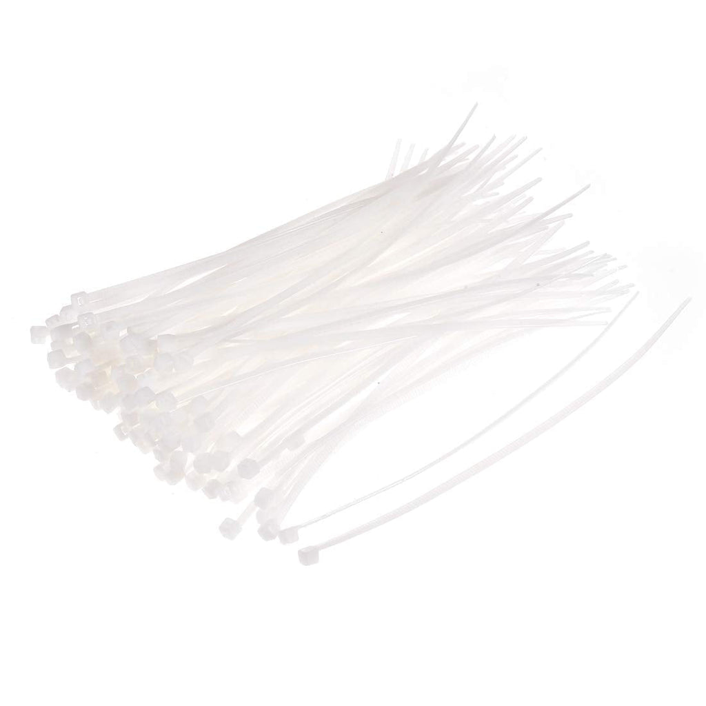  [AUSTRALIA] - uxcell 200pcs Cable Zip Ties 6 Inch x 0.08 Inch Self-Locking Nylon Tie Wraps White