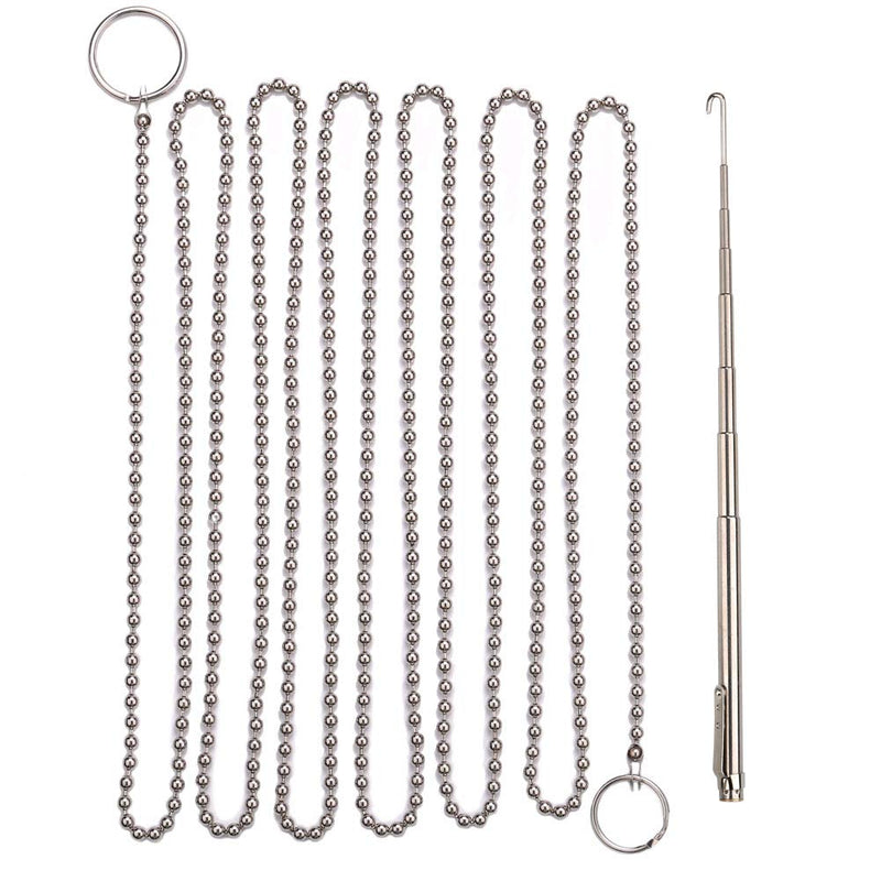  [AUSTRALIA] - Fish Ball Chain & Retractable Retriever Hook, With Storage Case,1SET