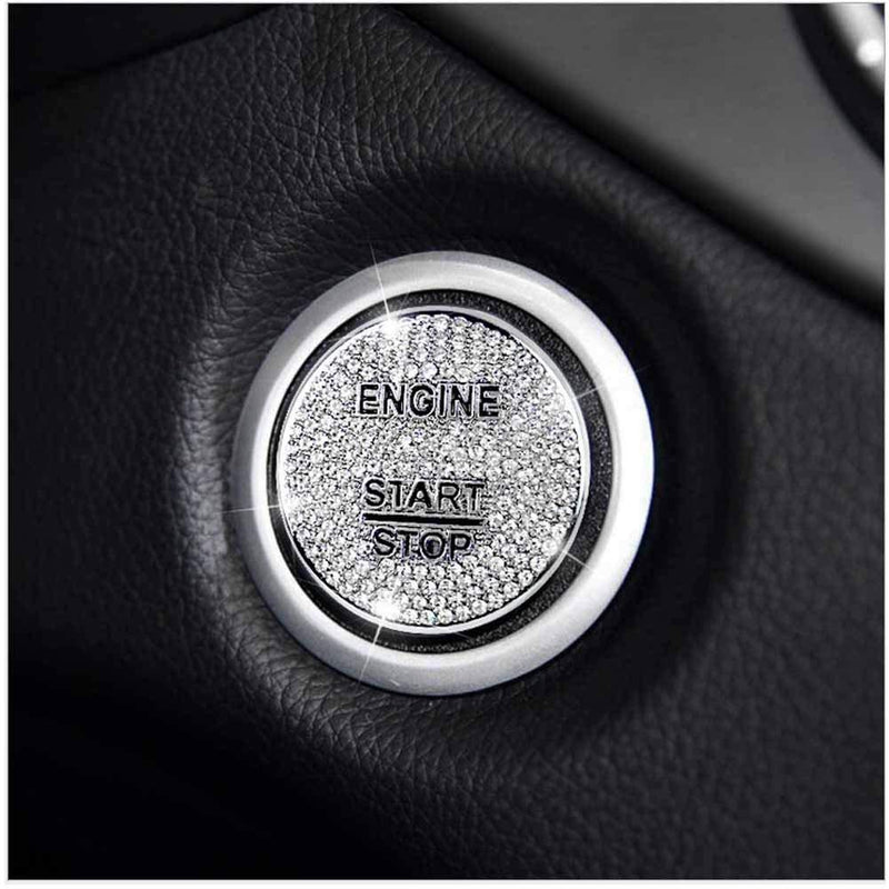  [AUSTRALIA] - Bling Crystal Button Start Center Control Switch Knob Head Decorative Cover Trim Cap for Mercedes-Benz C E S M CLA CLS CLK GLA GLC GLE GL SL Class