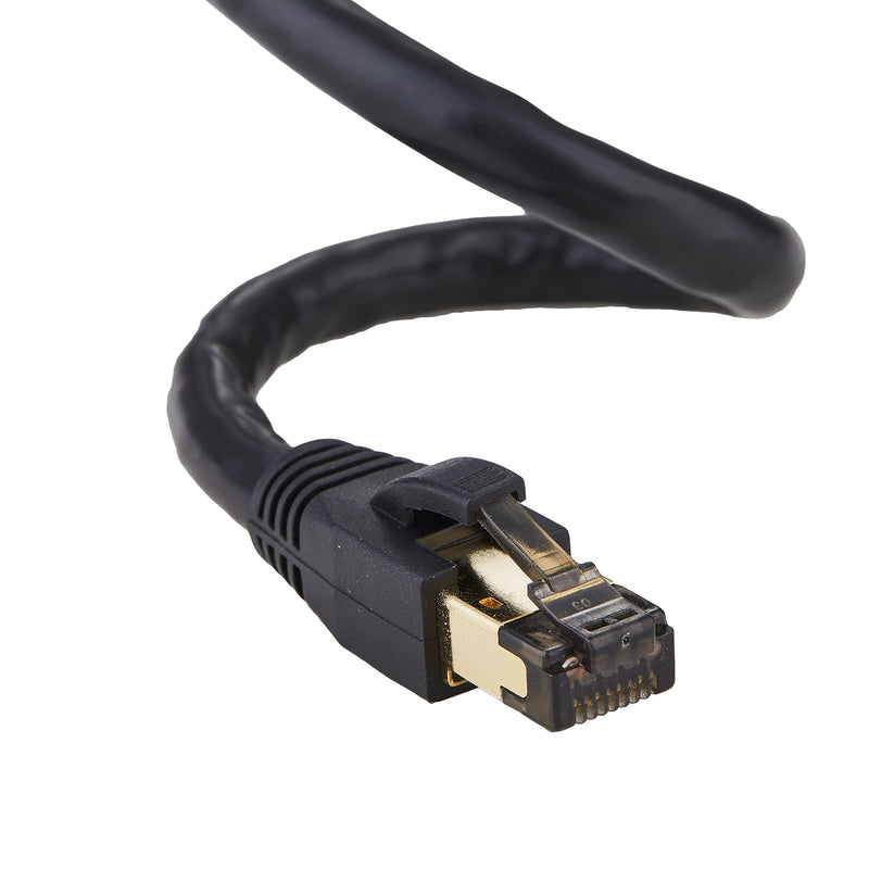  [AUSTRALIA] - Cables Direct Online Cat8 Black 10FT SFTP Ethernet Patch Cable 26AWG Copper Fluke Certified Wire 10 Feet