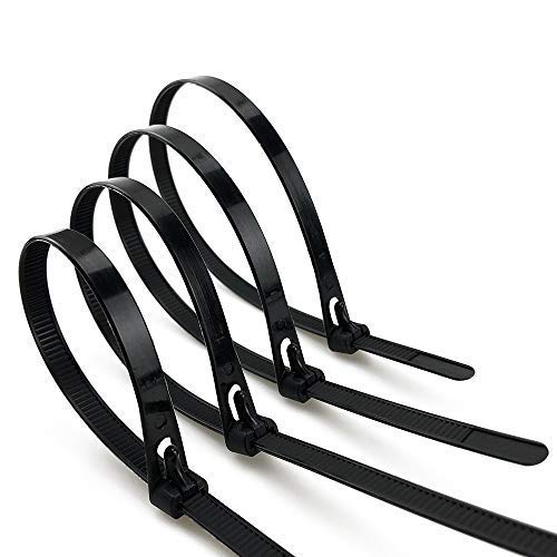  [AUSTRALIA] - 100 Pack of Cable Zip Ties 12 Inch Black Reusable Cable Ties Heavy Duty Nylon Zip Cable Ties Premium Strong Slipknot Tie Wraps for Indoor and Outdoor