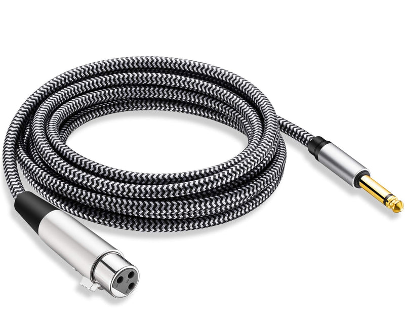  [AUSTRALIA] - XLR to 1/4 Microphone Cable 6.6Feet, Morelecs 1/4 to XLR Nylon Braided 1/4 to XLR Female Cable, TS to XLR Cord for Microphone and Audio Equipment 6.6ft