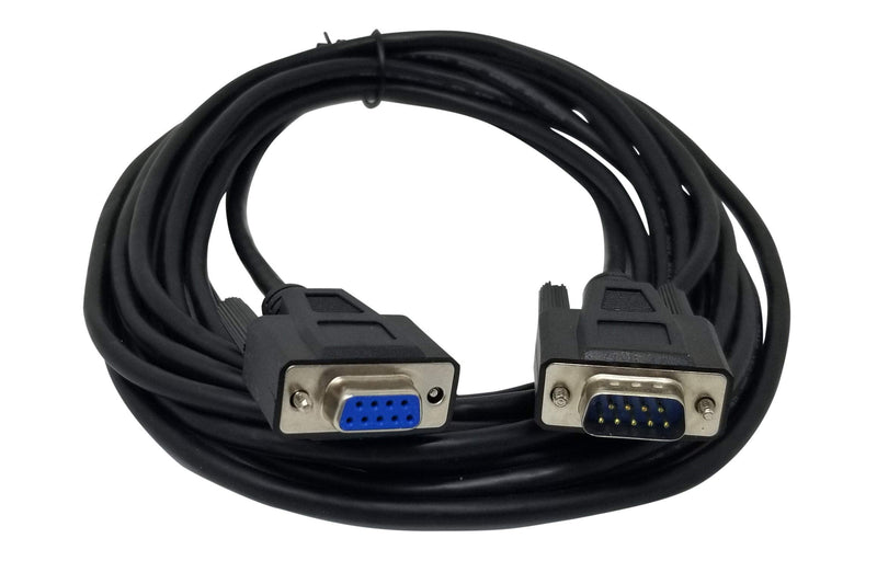  [AUSTRALIA] - YCS Basics Black 15 Foot DB9 9 Pin Serial / RS232 Male/Female Extension Cable
