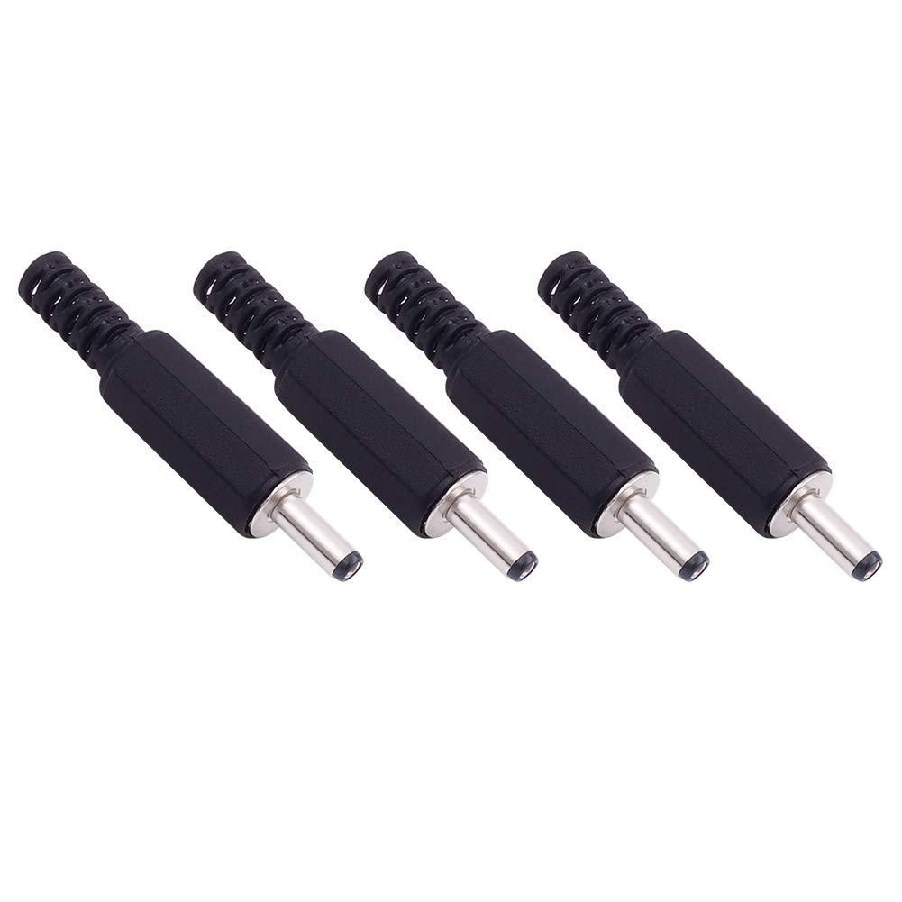 Fancasee (4 Pack) Replacement 3.5mm x 1.35mm DC Power Male Plug Solder Type Power Supply Jack Connector Adapter for Power Cable Repair - LeoForward Australia