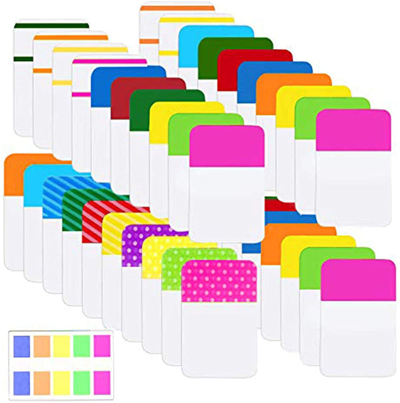  [AUSTRALIA] - ELII 900 Pieces Tabs Sticky Index Tabs,Writable and Repositionable File Tabs Flags Colored Page Markers Labels for Reading Notes, Books and Classify Files, 41 Sets (20 Colors,1 Inch)