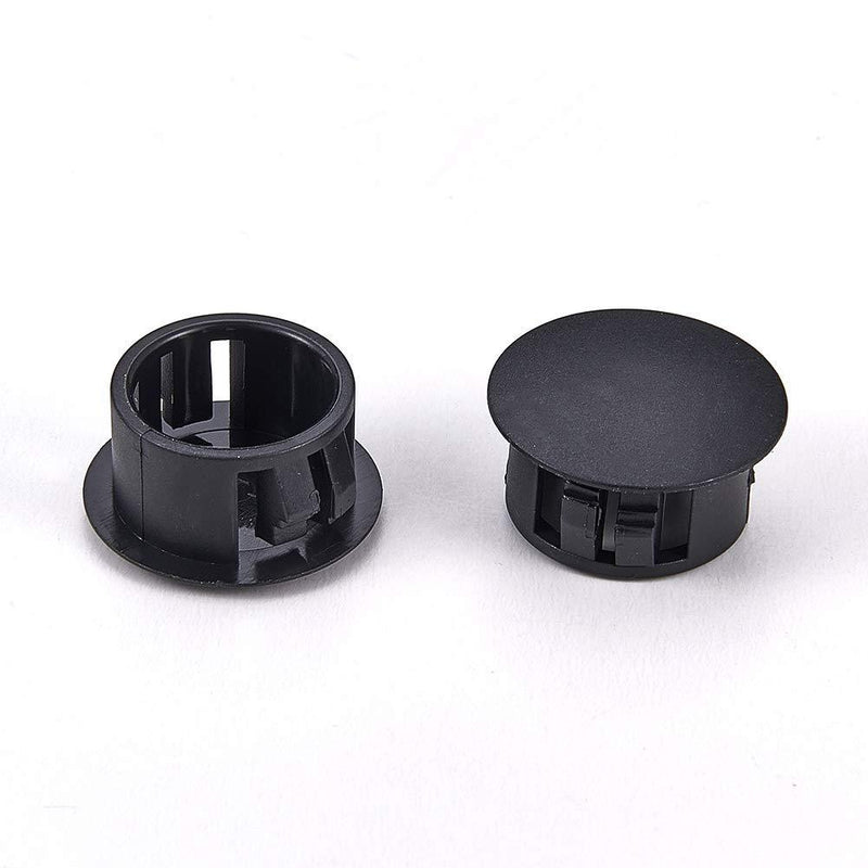 Fielect 20pcs Hole Plugs 16mm x 10.2mm Black Nylon Round Snap Panel Locking Hole Plugs Cover Cable Snap Bushing SKT-16 - LeoForward Australia