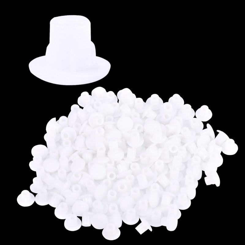 KINMAD 300 Pcs 4.4mm 0.17" Plastic Hole Plug Button Top Blanking Drilling Cover Caps Plugs for Chair Cabinet Cupboard Shelf, White 300 Pieces - LeoForward Australia