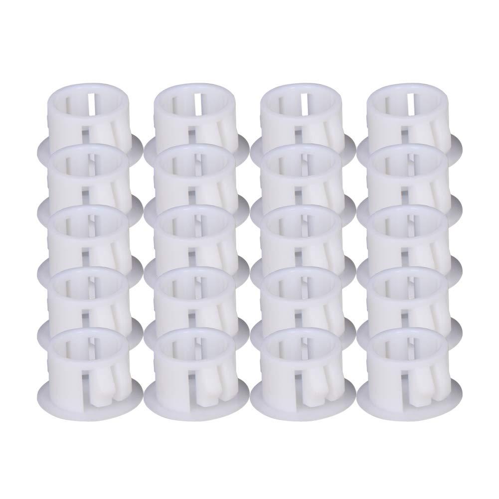 Fielect 50pcs Hole Plugs 12.7mm x 10.3mm White Nylon Round Snap Panel Locking Hole Plugs Cover Cable Snap Bushing SKT-13 - LeoForward Australia