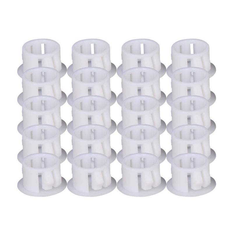 Fielect 50pcs Hole Plugs 12.7mm x 10.3mm White Nylon Round Snap Panel Locking Hole Plugs Cover Cable Snap Bushing SKT-13 - LeoForward Australia