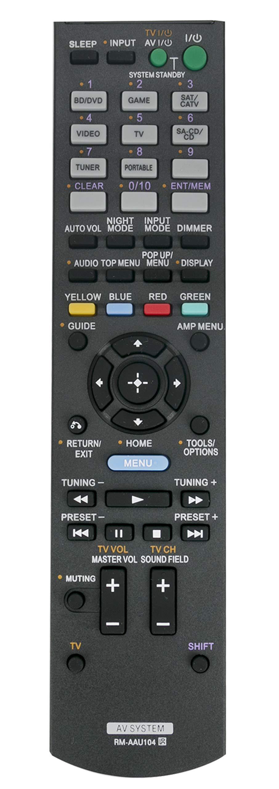 RM-AAU104 Replaced Remote fit for Sony Multi Channel AV Receiver STR-DH520 STRDH520 1-489-343-11 Audio Video Receiver - LeoForward Australia