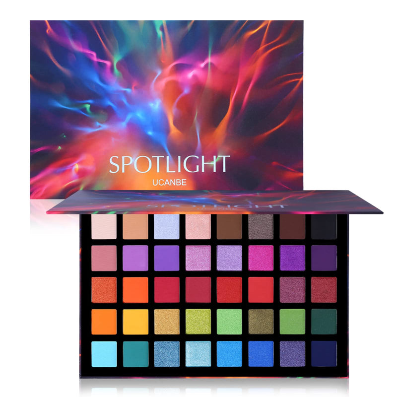  [AUSTRALIA] - UCANBE Spotlight Eyeshadow Palette Professional 40 Color Eye Shadow Matte Shimmer Makeup Pallet Highly Pigmented Colorful Powder Long Lasting Waterproof Eye Shadow