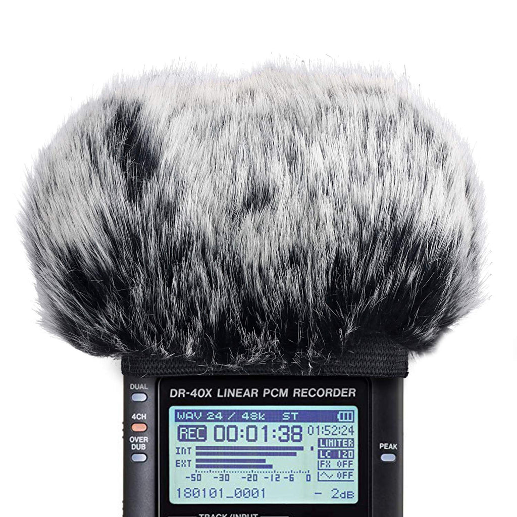  [AUSTRALIA] - Microphone Windscreen For Tascam DR-40X DR40X Mic Recorders,Furry Tascam Windscreen Cover by SUNMON