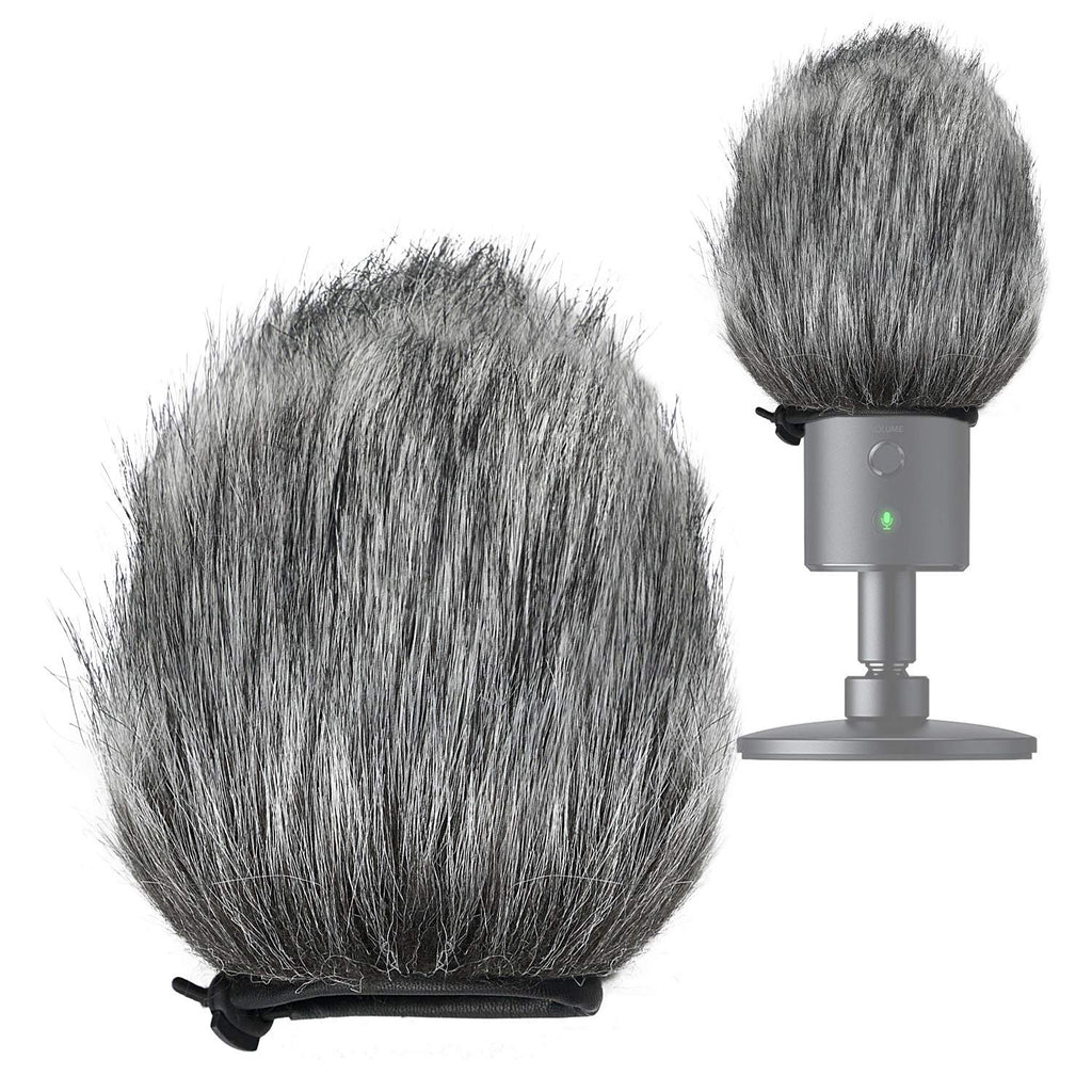  [AUSTRALIA] - SUNMON Razer Seiren X Furry Windscreen Muff, Mic Pop Filter/Shield Wind Cover fits Razer Seiren X USB Condenser Streaming Microphone