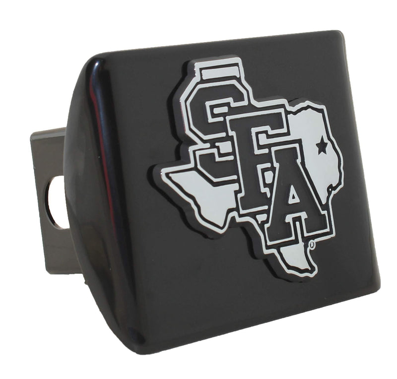  [AUSTRALIA] - AMG Auto Emblems SFA Stephen F Austin State University Lumberjacks Metal Emblem on Black Metal Hitch Cover