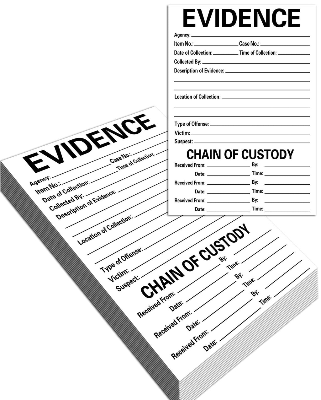 Adhesive Evidence Label 4 X 6 Inches - Stick on Evidence Stickers 100 Labels Per Pack (4 X 6 Inches, White Evidence) - LeoForward Australia