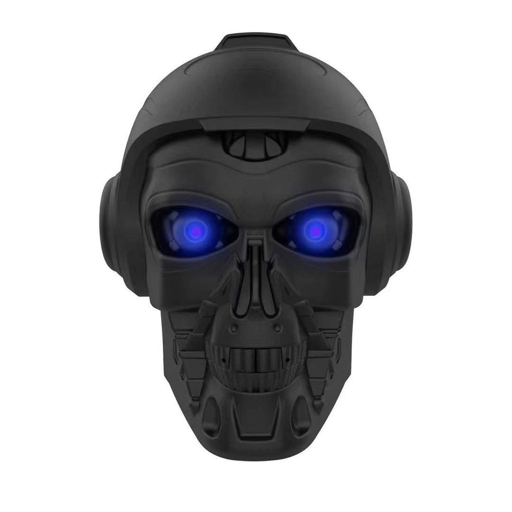 LED Skull Head Shape Speakers, DORNLAT Portable Wireless Bluetooth Speaker with Mic, Cool Creative Art Design Super Bass Stereo Speaker for Halloween, Party, Travel, Outdoor, Home Decor Skull-L1 - LeoForward Australia